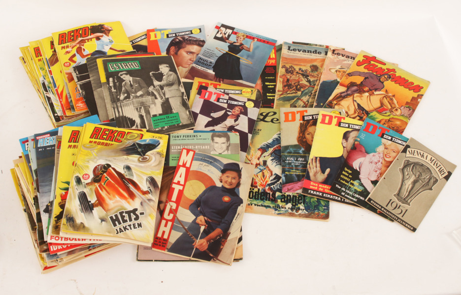 Parti tidskrifter, mestadels 1950-tal