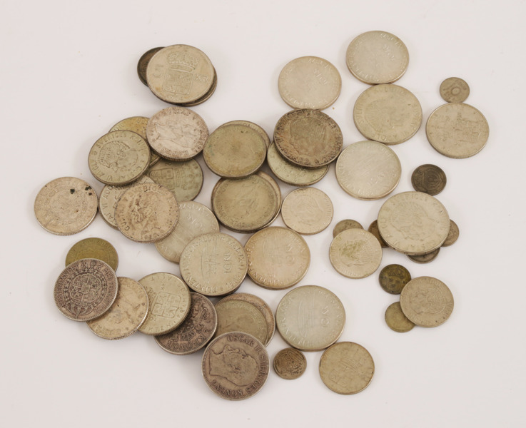 Parti svenska silvermynt