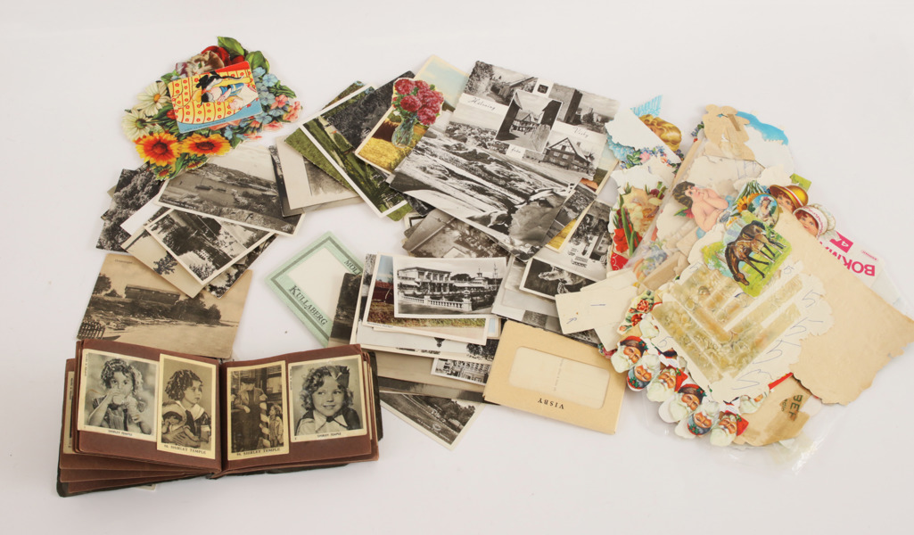 Parti samlarbilder, bokmärken, m.m.