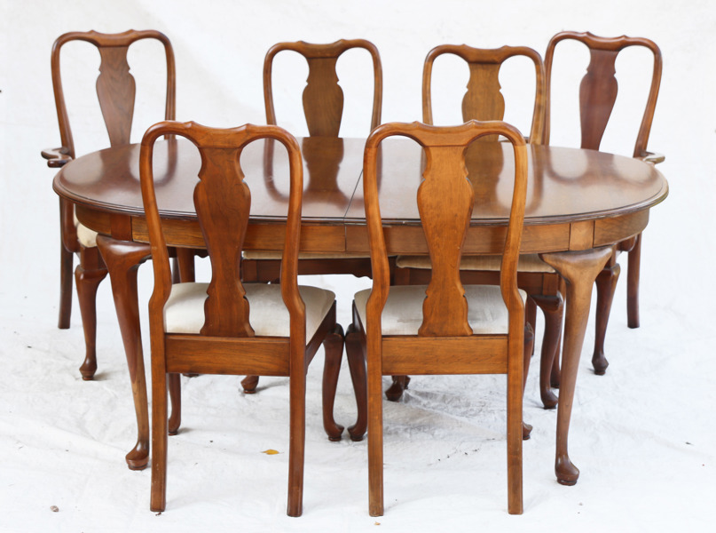 Matsalsmöblemang 7 delar, rokokostil, 1900-tal