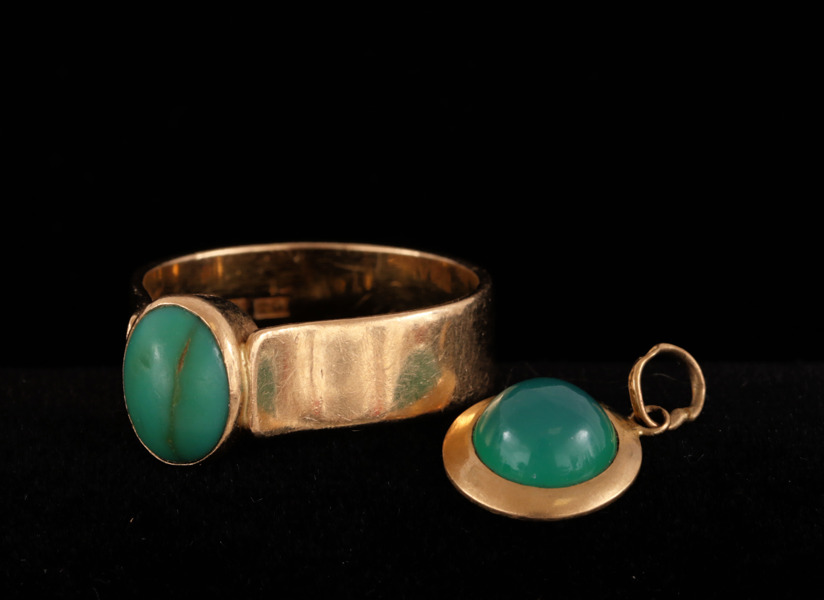 Ring och hänge i 18k