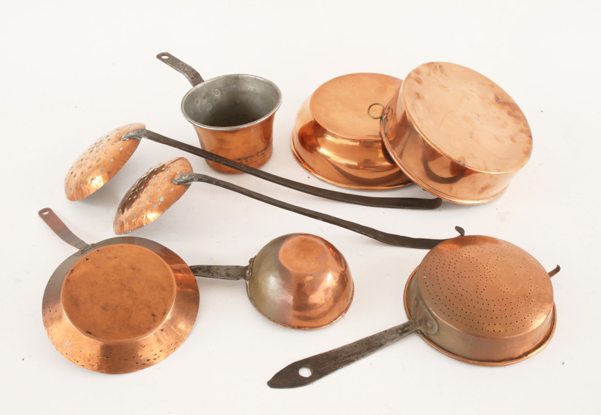 Koppar 8 delar, mestadels 1800-tal