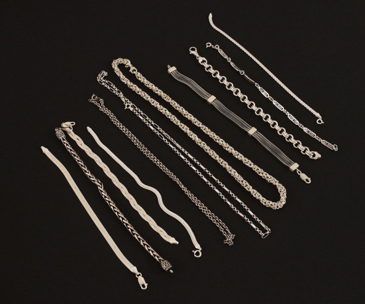 Parti hals- och armband i silver