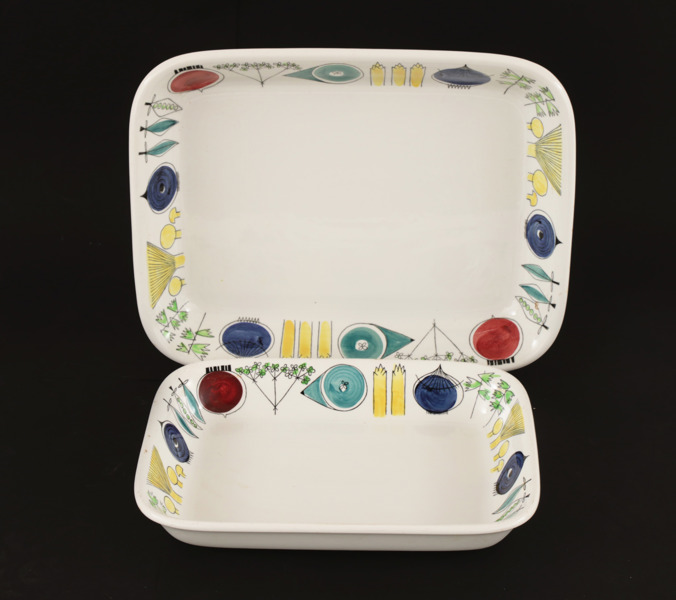 Uppläggningsfat 2st, "Picknick", Marianne Westman för Rörstrand