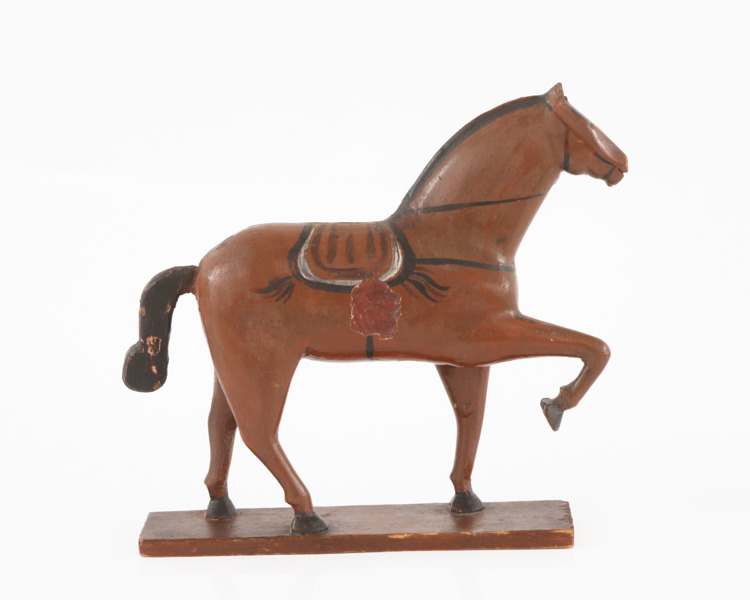 Träskuren häst, omkring år 1900