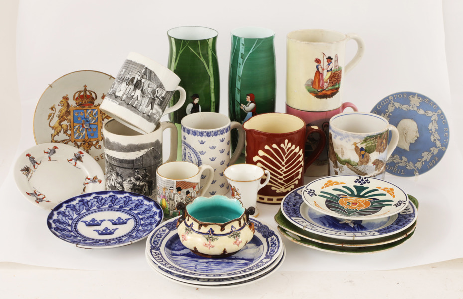 Parti glas och keramik, 18/1900-tal