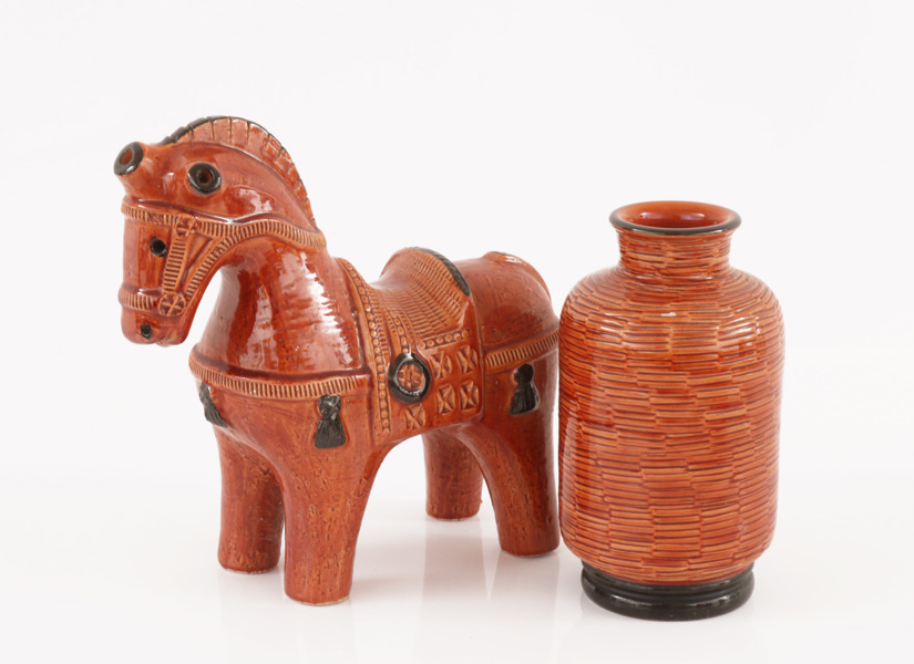 Keramik 2 delar, Aldo Londi för Bitossi, Italien