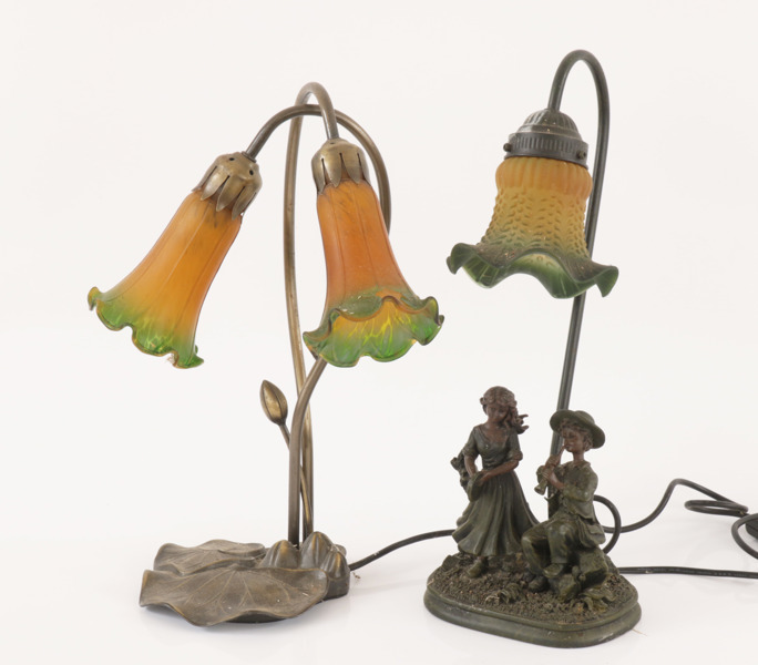 Bordslampor ett par, jugendstil, bl.a. Aneta, 19/2000-tal