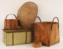 Flätade korgar 5 delar