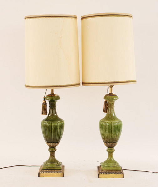 Bordslampor ett par, USA, 1900-talets senare del