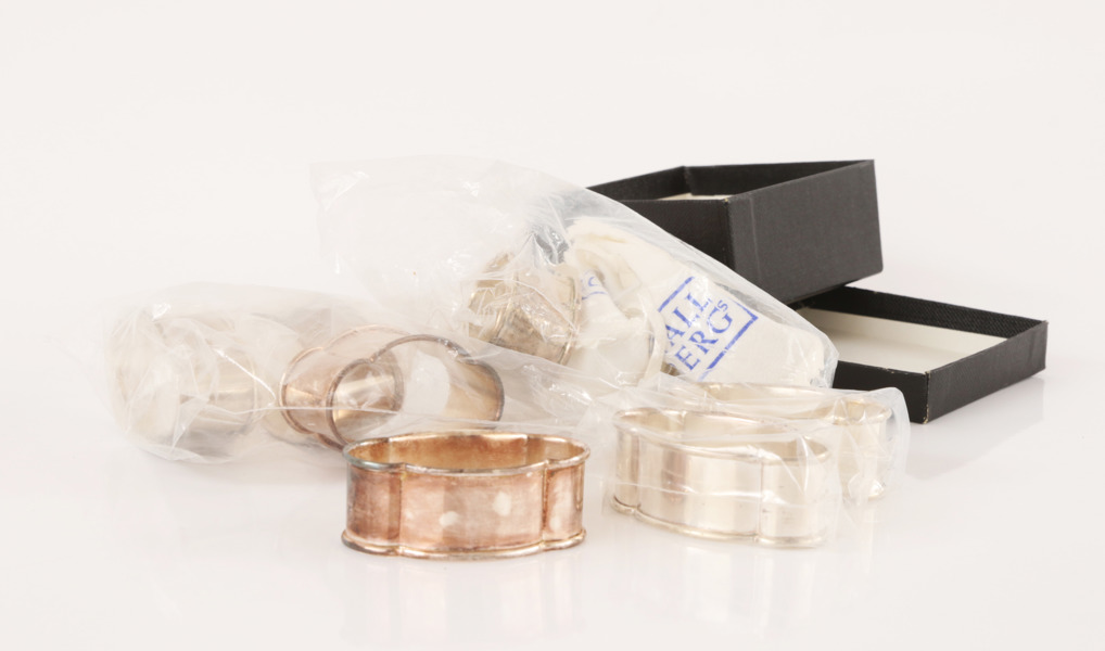 Servettringar 10st, silver, Ceson