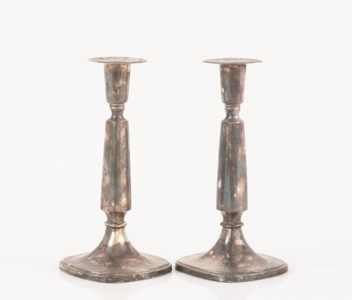 Ljusstakar ett par, silver, Tore Eldh för Ceson, 1985