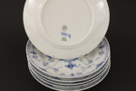 Förrättstallrikar 6st, "Musselmalet", Royal Copenhagen, Danmark