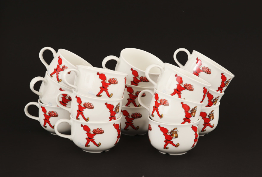 Glöggmuggar 15st, "Tomtejul", Aina Stenberg, Rörstrand