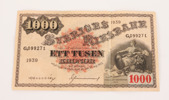 Sedel, Sverige, 1000 kronor, 1939