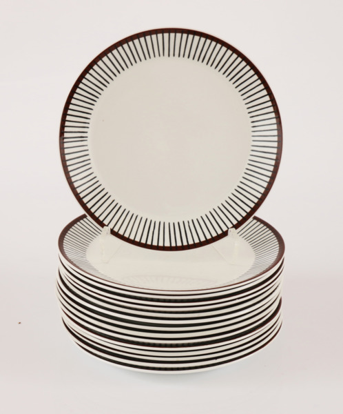 Mattallrikar 15st, "Spisa Ribb", Stig Lindberg för Gustavsberg