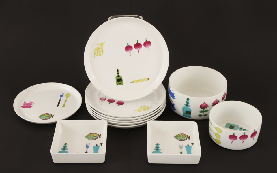 Servisdelar 11st, "Pynta", Stig Lindberg för Gustavsberg