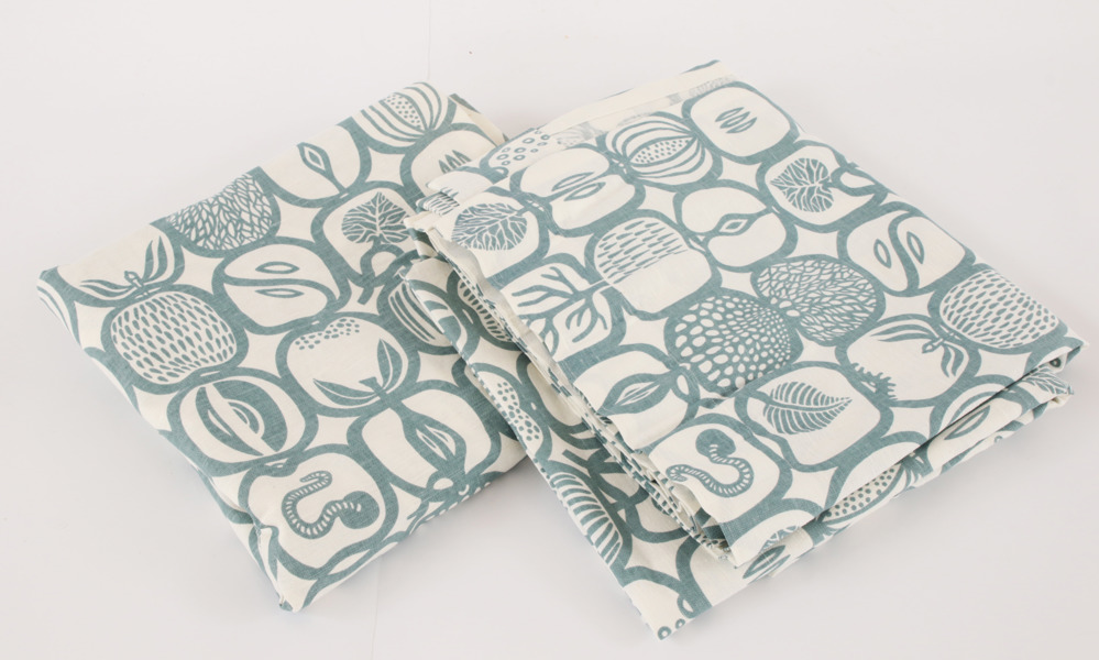 Gardiner ett par, "Fruktlåda", Stig Lindberg