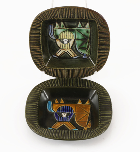 Skålar 2st, "Harlekin", Lisa Larson för Gustavsberg