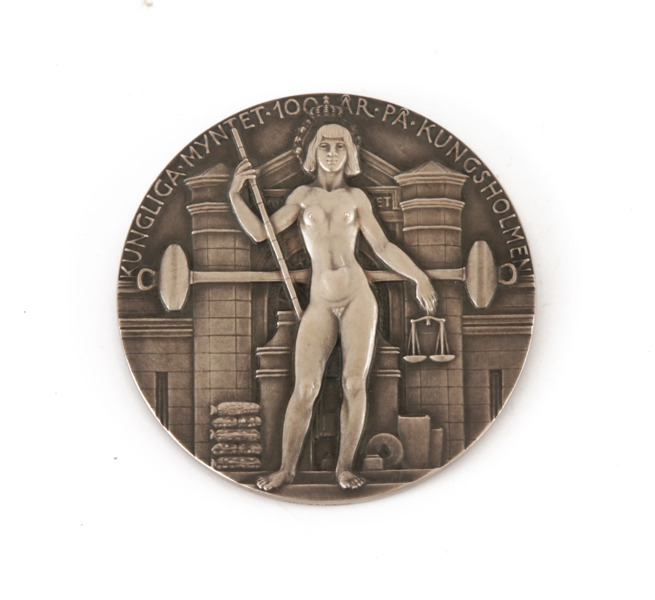 Medalj i sterlingsilver, "Kungliga myntet 100 år"