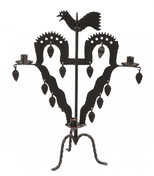 Kandelaber, så kallad "Tuppljusstake"