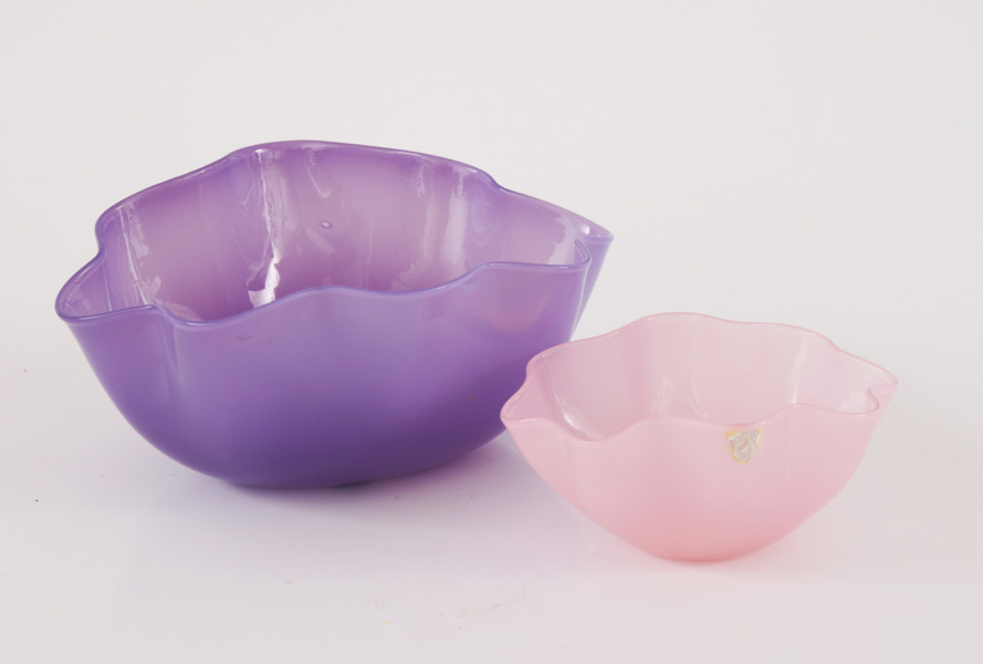 Skålar 2st, Sven Palmqvist för Orrefors