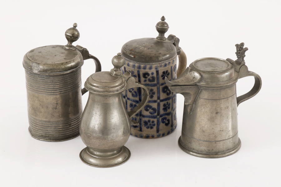 Dryckeskannor 4st, 17/1800-tal