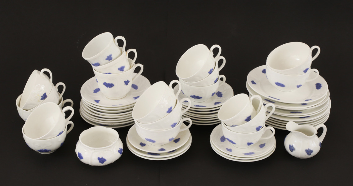 Te- och kaffeservisdelar, "Blå blom", Gustavsberg