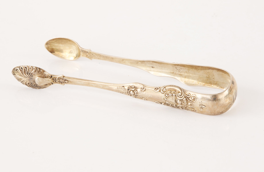 Sockertång i silver, 1800-tal