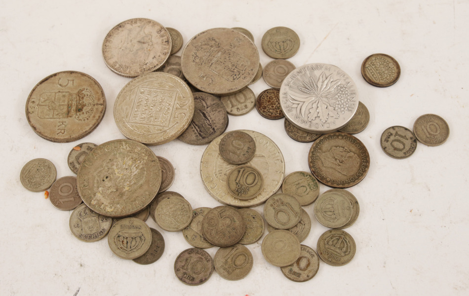 Parti svenska silvermynt