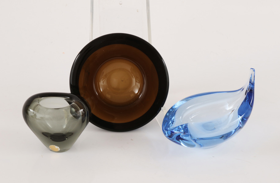 Konstglas 3 delar, Per Lütken för Holmegaard, Danmark