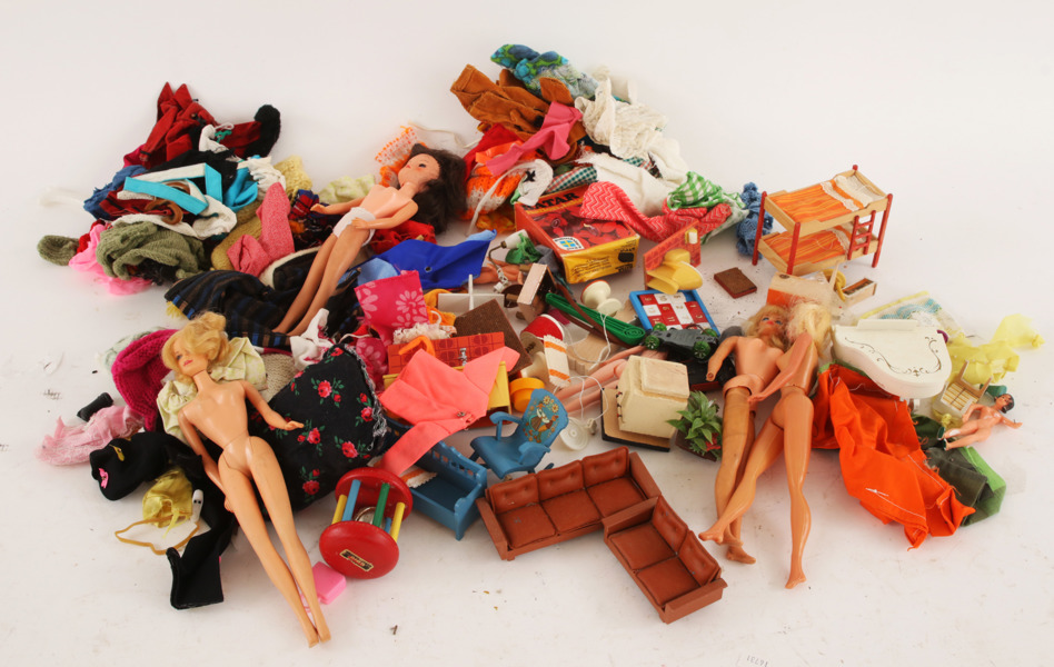 Parti dockor, m.m. bl.a. Mattel, Lundby