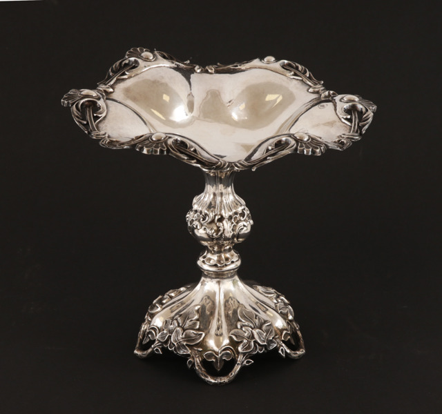 Uppsatsskål, silver, nyrokoko, 1858