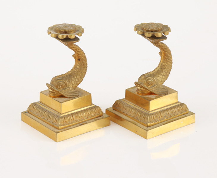 Fötter till uppsatsskålar ett par, empire, 1800-talets första hälft