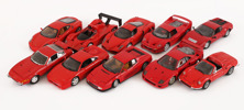 Modellbilar 10st, Ferrari, mestadels Hot Wheels