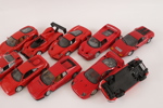 Modellbilar 10st, Ferrari, mestadels Hot Wheels