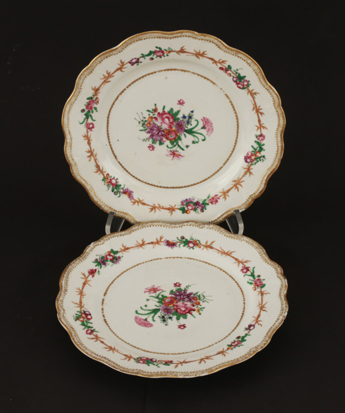 Tallrikar ett par, Kina, 1700-tal