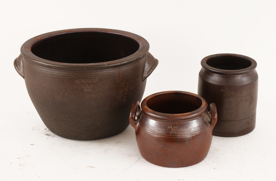 Syltkrukor 3st, Höganäs samt Raus