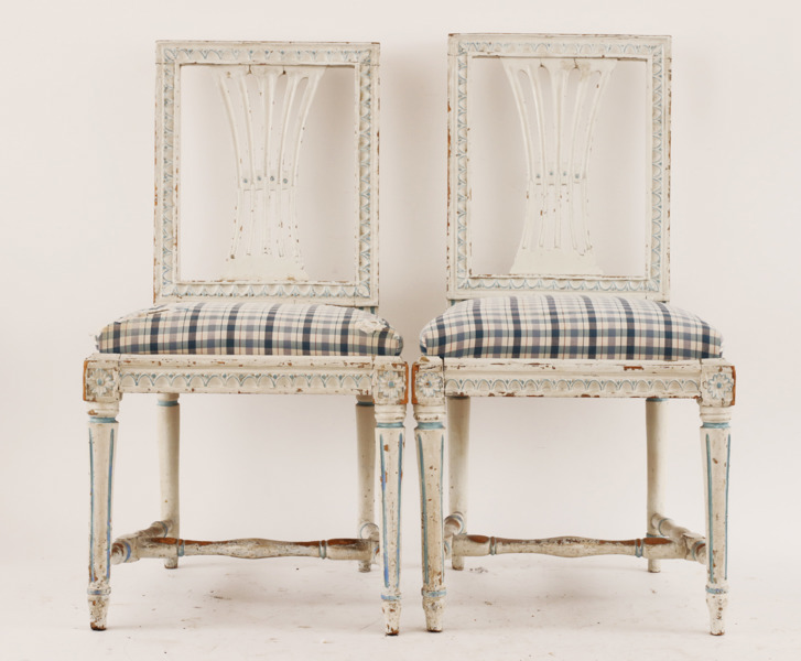 Stolar ett par, gustavianska Stockholmsarbeten, 1700-talets slut