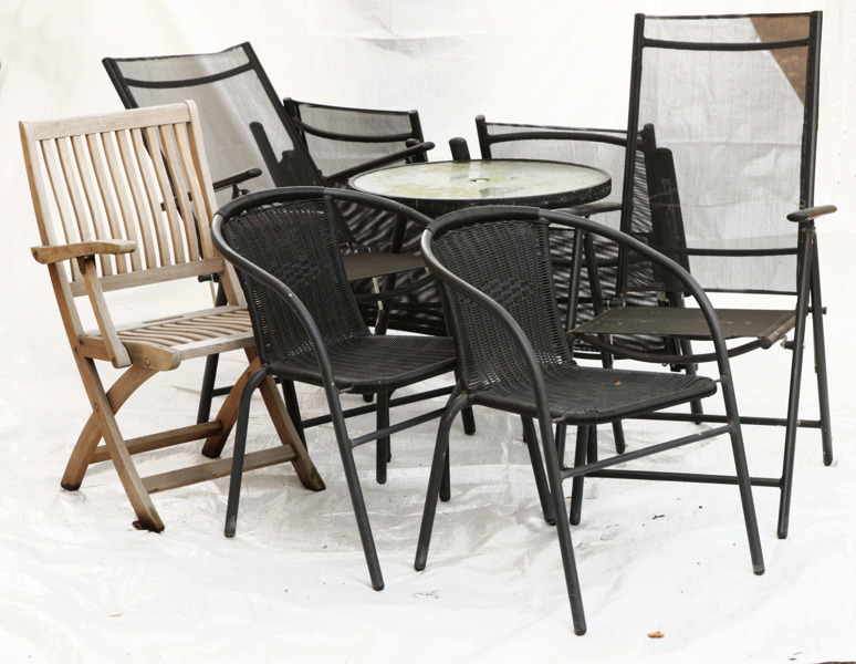 Trädgårdsmöbler 8 delar, 2000-tal