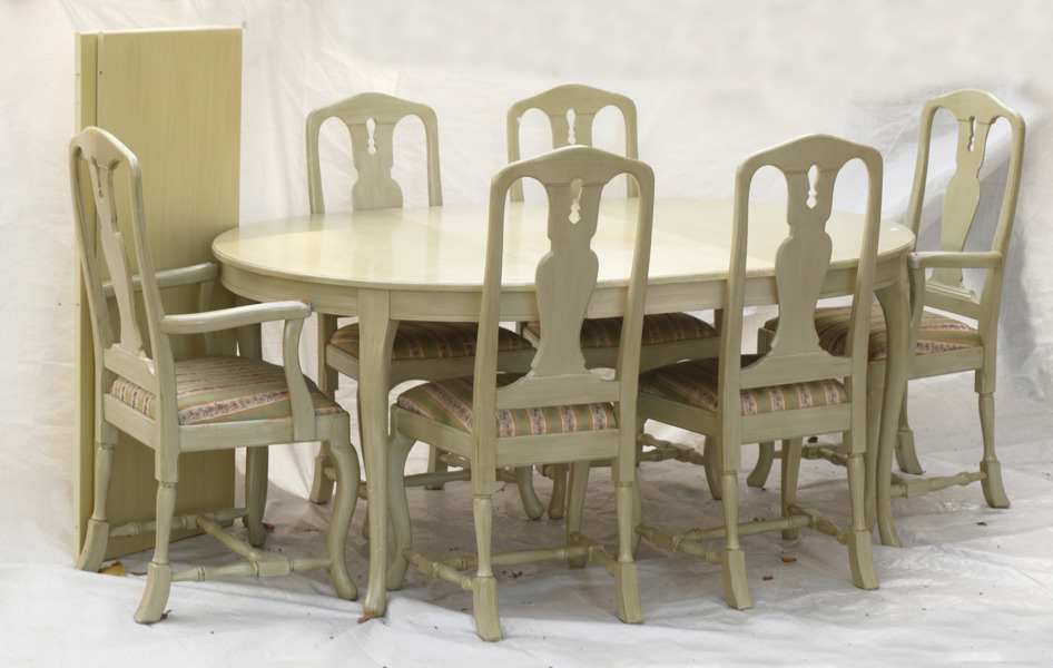 Matsalsmöblemang 7 delar, rokokostil, 1900-tal