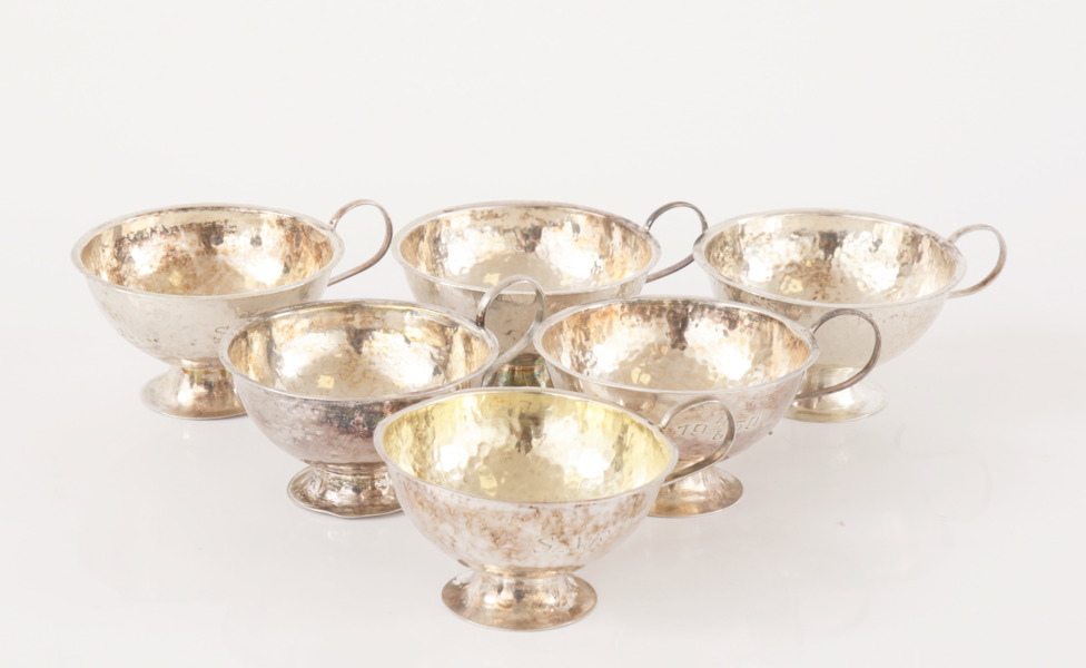 Punschmuggar 6st, silver, bl.a. Boliden