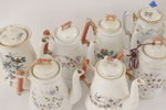 Kaffekannor 9st, bl.a. Rörstrand, 18/1900-tal