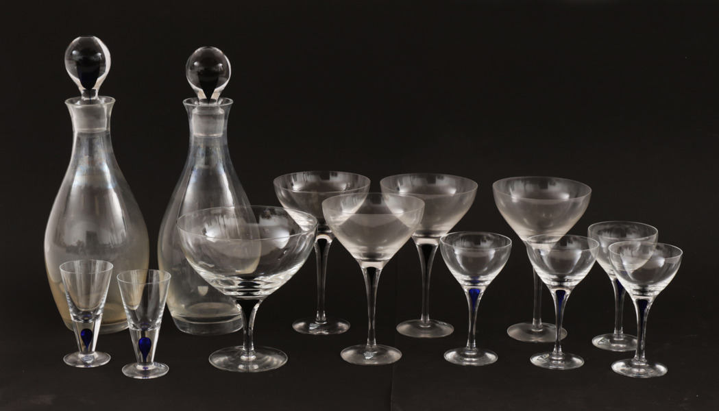 Servisdelar 13st, "Intermezzo", Erika Lagerbielke för Orrefors