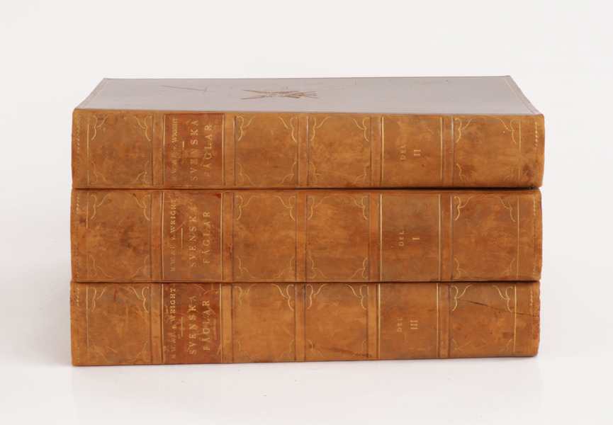 3 band, "Svenska fåglar", Wright, tryckt bl.a. 1927