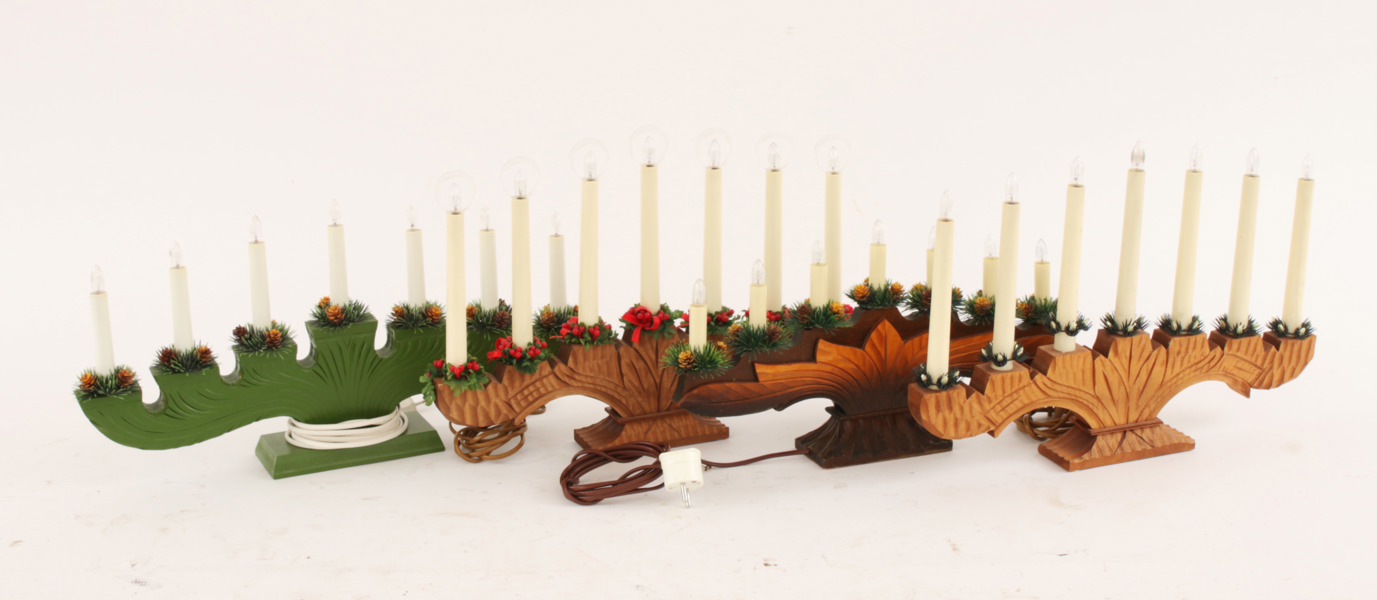 Elljusstakar 4st, bl.a. Osram