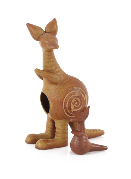 Figurin i två delar, "Känguru", Lisa Larson för Gustavsberg