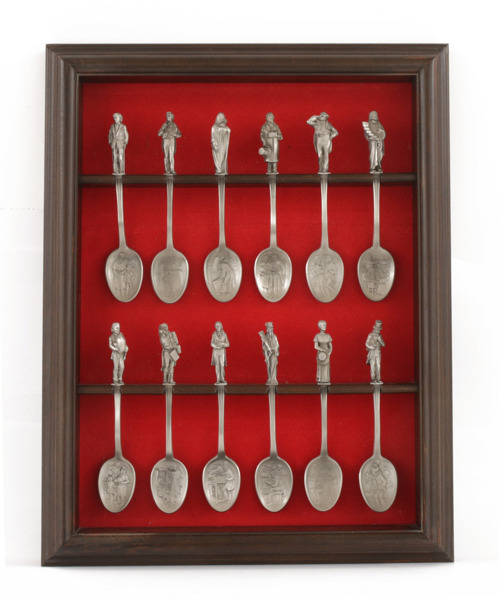 Samlarskedar 12st, "Christmas Carol", John Pinches, Franklin Mint