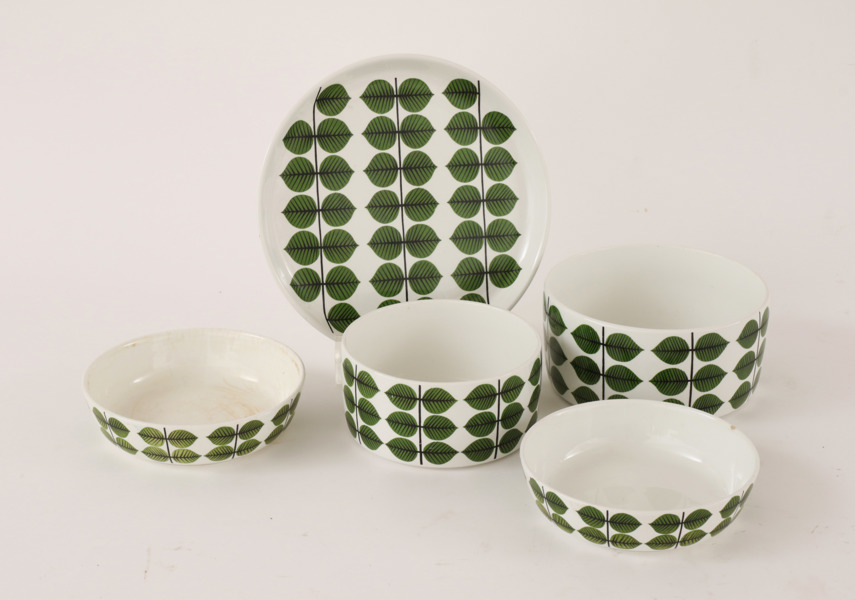 Matservisdelar 5st, "Berså", Stig Lindberg för Gustavsberg