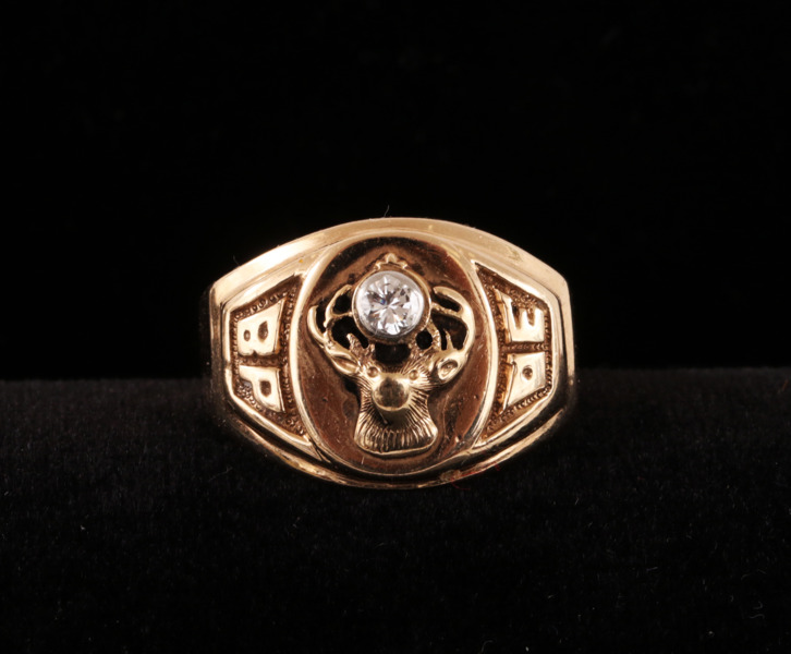 Ordensring i 14k, "Benevolent and Protective Order of Elks", USA